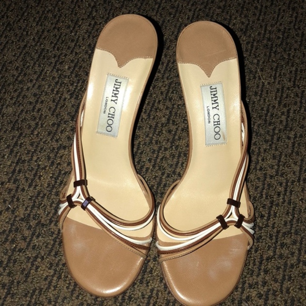 JIMMY CHOO TAN HEELS